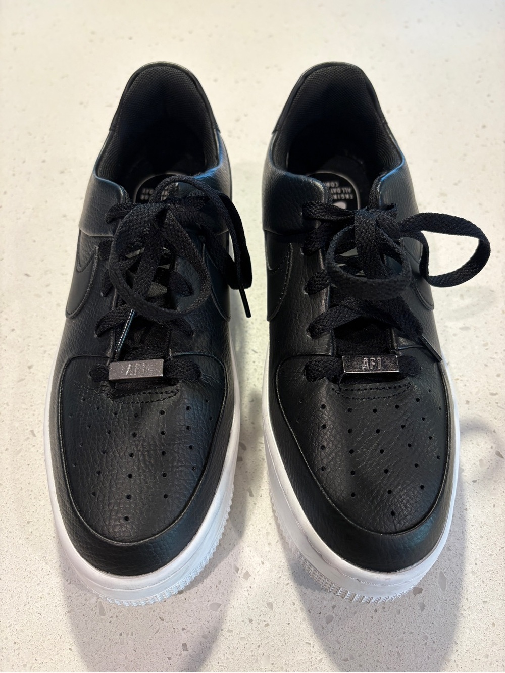 Nike Air Force 1 Sage Low Black White (Women's), 9